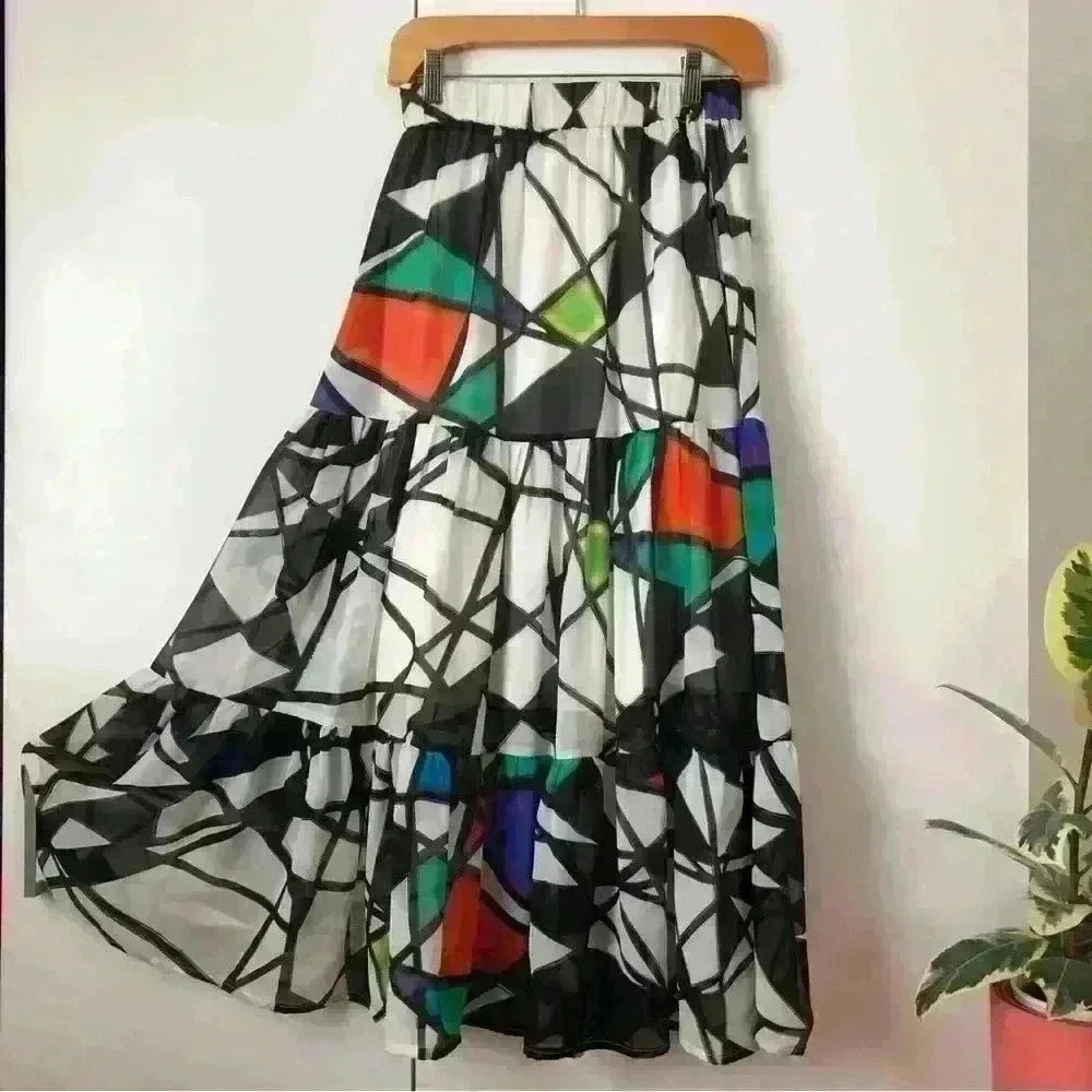 Anonyme  Designers Tiered Long Skirt